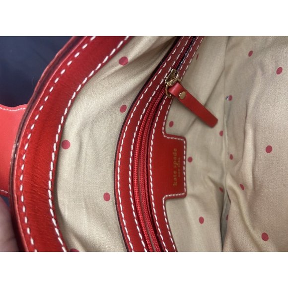 Sale kate spade~ Y2K leather short shoulder strap bag In Red Diamond Lock - Picture 8 of 16